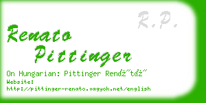 renato pittinger business card